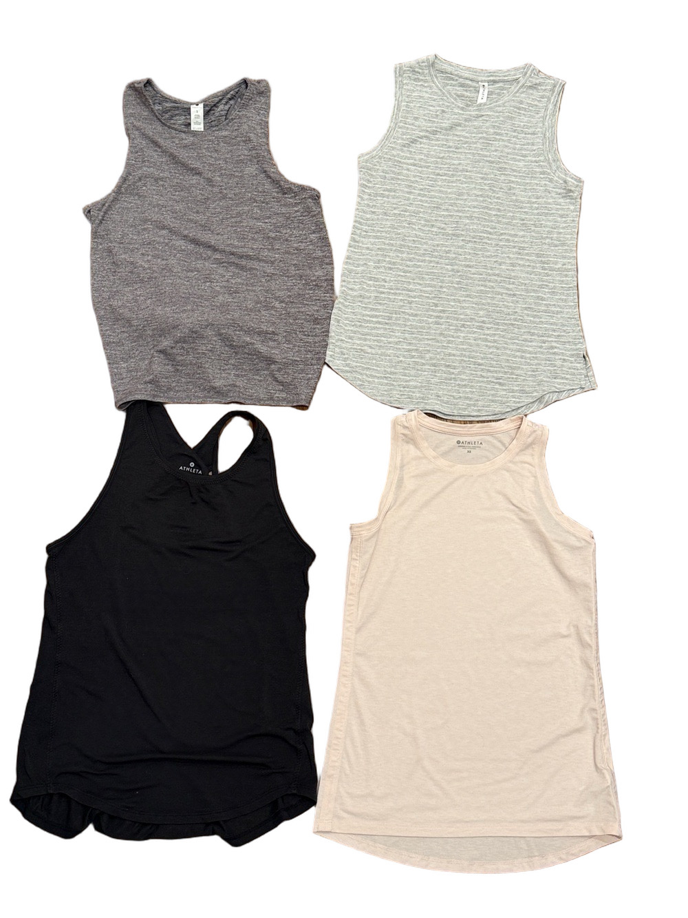 Athleta + Yogalicious 4 Tank Top Bundle, Size XS - Small Pit to Pit from 18”-19”